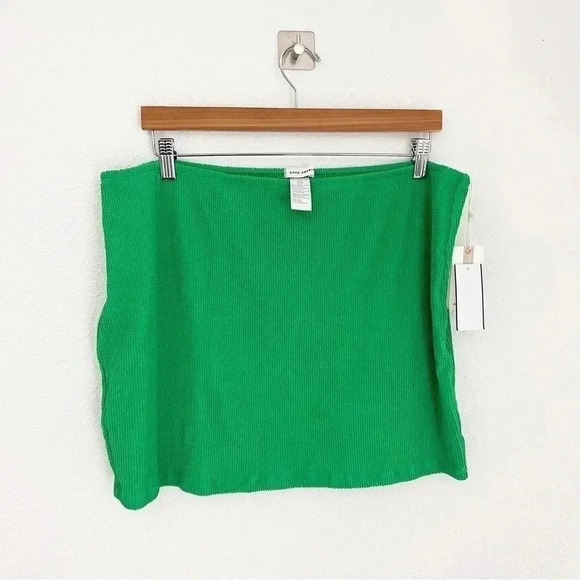 NWT Good American Summer Green Always Fits Swim Miniskirt, Size 7/8 (4XL-5XL) - Picture 3 of 10
